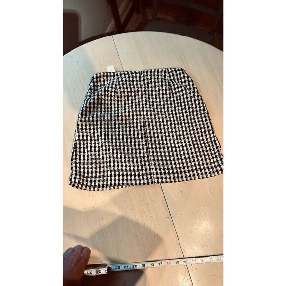 MAUVE ANTHROPOLOGIE HOUNDSTOOTH SKIRT KNIT SIZE XS SIZE 2 NWT $98 - Picture 8 of 9